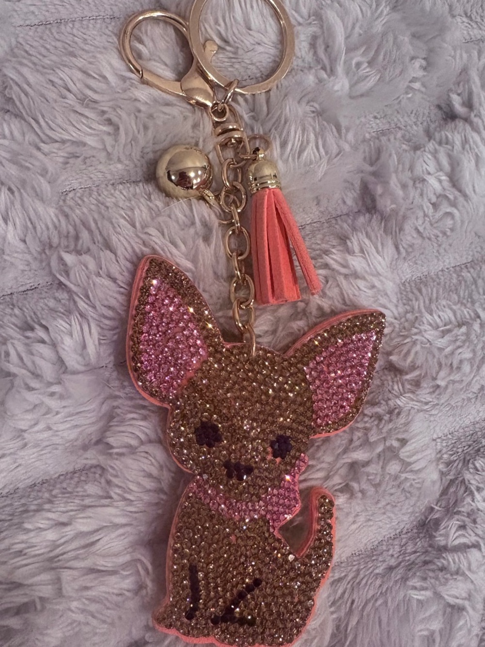 Sparkly dog bag charm
